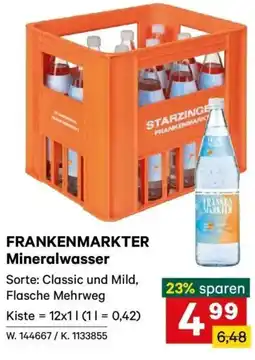 Lagerhaus Frankenmarkter mineralwasser Angebot