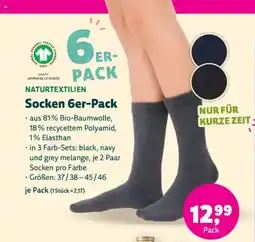 Denn's Biomarkt Socken 6er-Pack Angebot