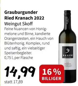 Der Grissemann Grauburgunder ried kranach 2022 Angebot