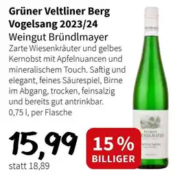 Der Grissemann Grüner veltliner berg vogelsang Angebot