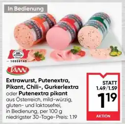 Maximarkt Extrawurst, Putenextra, Pikant, Chili-, Gurkerlextra oder Putenextra pikant Angebot