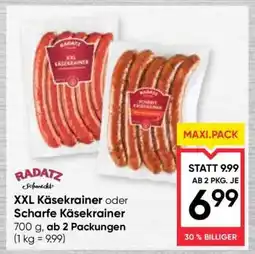 Maximarkt XXL Käsekrainer oder Scharfe Käsekrainer Angebot