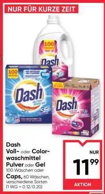 Maximarkt Dash Voll- oder Colorwaschmittel Pulver oder Gel Angebot