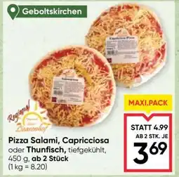 Maximarkt Pizza Salami, Capricciosa oder Thunfisch Angebot