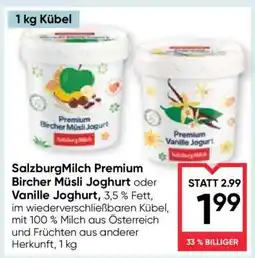 Maximarkt SalzburgMilch Premium Bircher Müsli Joghurt oder Vanille Joghurt Angebot