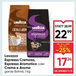 Maximarkt Lavazza Espresso Cremoso, Espresso Aromatico oder Crema e Aroma Angebot