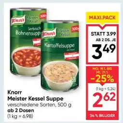 Maximarkt Knorr Meister Kessel Suppe Angebot