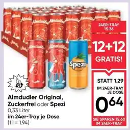 Maximarkt Almdudler Original, Zuckerfrei oder Spezi Angebot