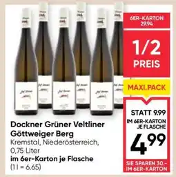 Maximarkt Dockner Grüner Veltliner Göttweiger Berg Angebot