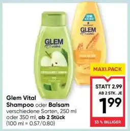 Maximarkt Glem Vital Shampoo oder Balsam Angebot