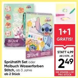 Maximarkt Sprühstift Set oder Malbuch Wasserfarben Stitch Angebot
