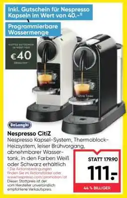 Maximarkt Nespresso CitiZ Angebot