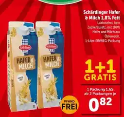 Interspar Schärdinger Hafer & Milch 1,8% Fett Angebot