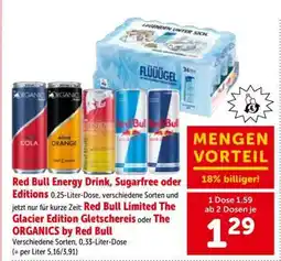 Interspar Red Bull Energy Drink, Sugarfree oder Editions Angebot