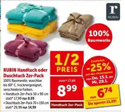 Interspar RUBIN Handtuch oder Duschtuch 2er-Pack Angebot