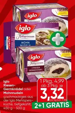 Eurospar Iglo Mehlspeistraum Riesengermknödel Angebot