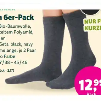 Socken 6er-Pack Denns BioMarkt