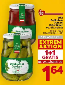 Billa Delikatess Gurken, Rote Rüben Angebot