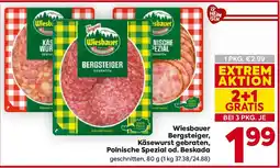 Billa Bergsteiger, Käsewurst gebraten, Polnische Spezial od. Beskada BILLA Angebot