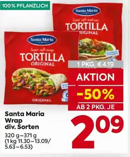 Billa Santa Maria Wrap Angebot