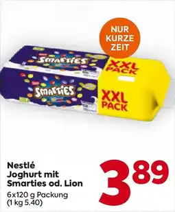 Billa Joghurt mit Smarties od. Lion BILLA Angebot