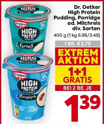 High Protein Pudding, Porridge od. Milchreis