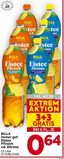 Billa Eistee Pfirsich od. Zitrone BILLA Angebot