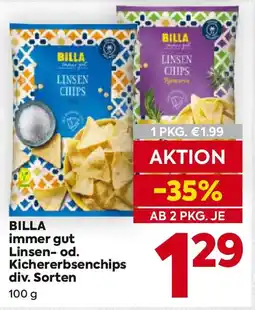 Billa Linsen- od. Kichererbsenchips Angebot