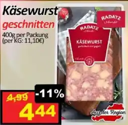 Wurstico Käsewurst geschnitten Angebot
