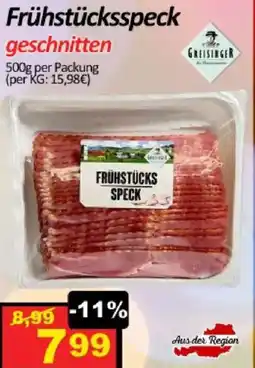 Wurstico Frühstücksspeck geschnitten Angebot