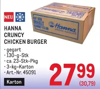 Hanna cruncy chicken burger