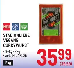 Metro Stadionliebe vegane currywurst Angebot