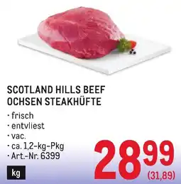 Metro Scotland hills beef ochsen steakhüfte Angebot