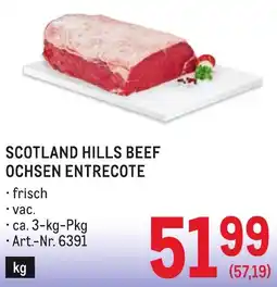 Metro Scotland hills beef ochsen entrecote Angebot