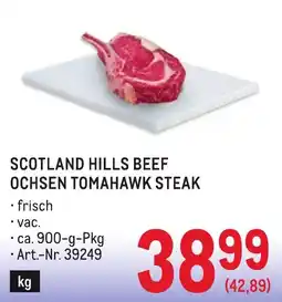 Metro Scotland hills beef ochsen tomahawk steak Angebot