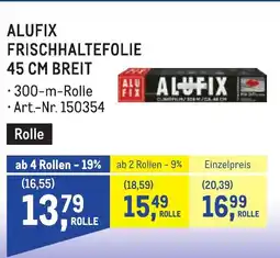 Metro Alufix frischhaltefolie 45 CM BREIT Angebot