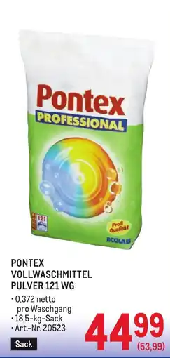 Metro Pontex vollwaschmittel pulver Angebot
