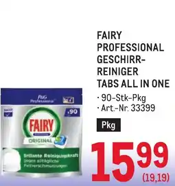 Metro Fairy professional geschirr- reiniger tabs all in one Angebot
