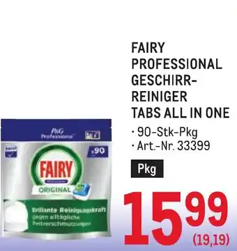 Fairy professional geschirr- reiniger tabs all in one
