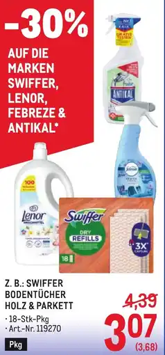 Metro Swiffer bodentücher holz & parkett Angebot