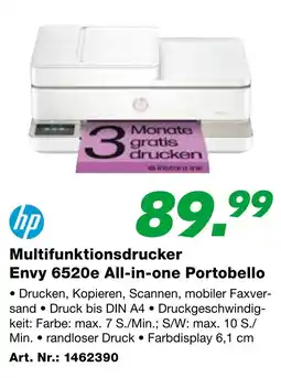 EP Multifunktionsdrucker Envy 6520e All-in-one Portobello Angebot