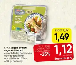 Spar SPAR Veggie by NENI veganes Pitabrot Angebot