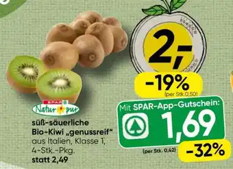 Süß-säuerliche Bio-Kiwi genussreif