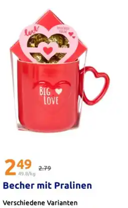 Action Becher mit Pralinen Angebot