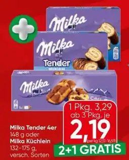 Spar Milka Tender 4er oder Milka Küchlein Angebot
