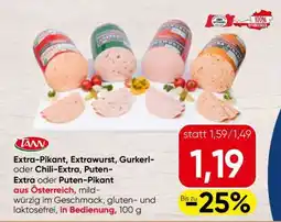 Spar Extra-Pikant, Extrawurst, Gurkerl- oder Chili-Extra, Puten-Extra oder Puten-Pikant Angebot