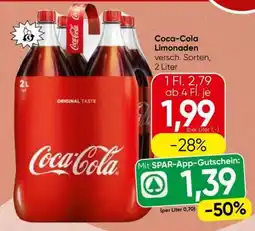 Spar Coca Cola Limonaden Angebot