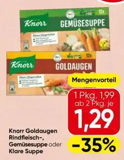Spar Knorr Goldaugen Rindfleisch-, Gemüsesuppe oder Klare Suppe Angebot