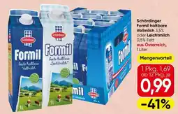 Spar Schärdinger Formil haltbare Vollmilch 3,5% oder Leichtmilch 0,5% Fett Angebot