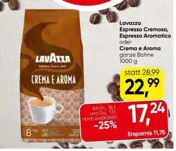 Eurospar Lavazza Espresso Cremoso, Espresso Aromatico oder Crema e Aroma Angebot